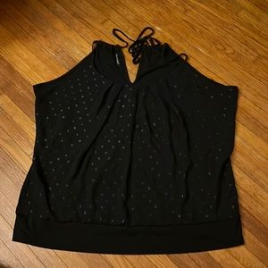 Maurice’s EUC black polka dotted sleeveless top plus size 2